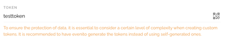 Creation and use of the token2