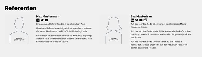 Füge Referenten auf deiner Website hinzu1