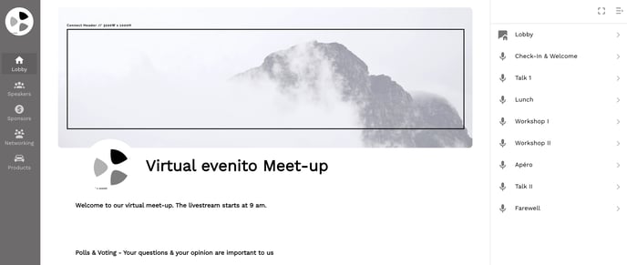 How do I participate in a virtual event on evenito connect?1