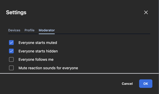 How do I set a moderator for Many-to-Many or Few-to-Many?4