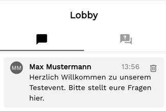 Wie aktiviere und verwende ich den Lobby- und Session-Chat?6