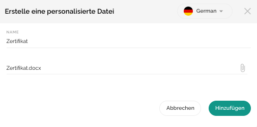 Wie erstelle ich eine personalisierte Datei?3