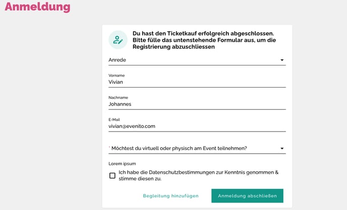 Wie läuft ein Ticketkauf-Prozess in evenito ab? 6