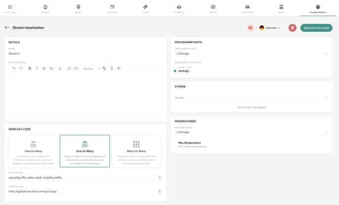 Wie lege ich einen Moderator für Many-to-Many oder Few-to-Many fest?1