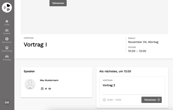 Wie nehme ich an einem virtuellen Event auf evenito connect teil?5