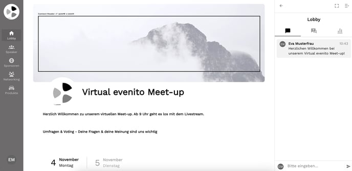 Wie nehme ich an einem virtuellen Event auf evenito connect teil?6