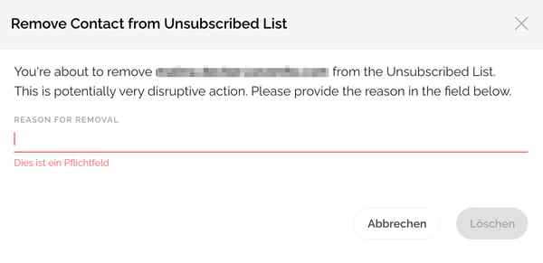 delete unsubscribed user II 